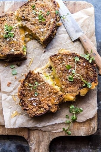 Broccoli Cheddar Melts | halfbakedharvest.com #grilledcheese #broccoli #easyrecipe