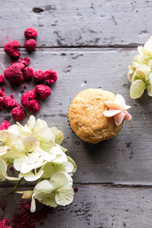Hydrangea Flower Carrot Cake Cupcakes | halfbakedharvest.com #cupcakes #spring #easter