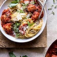 Sun-Dried Tomato and Ricotta Turkey Meatballs | halfbakedharvest.com #pasta #Italian #easy #healthy