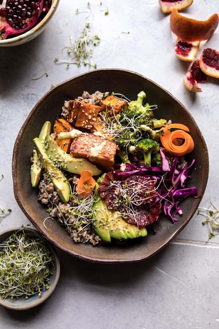 Vibrant Spring Broccoli Buddha Bowl | halfbakedharvest.com #healthy #vegan #recipes #avocado