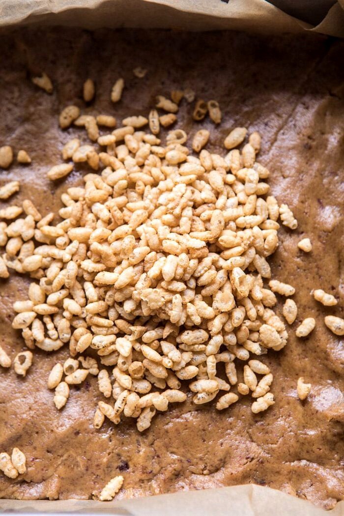 5 Ingredient Chocolate Covered Peanut Butter Crunch Bars | halfbakedharvest.com #chocolate #dessert #healthy