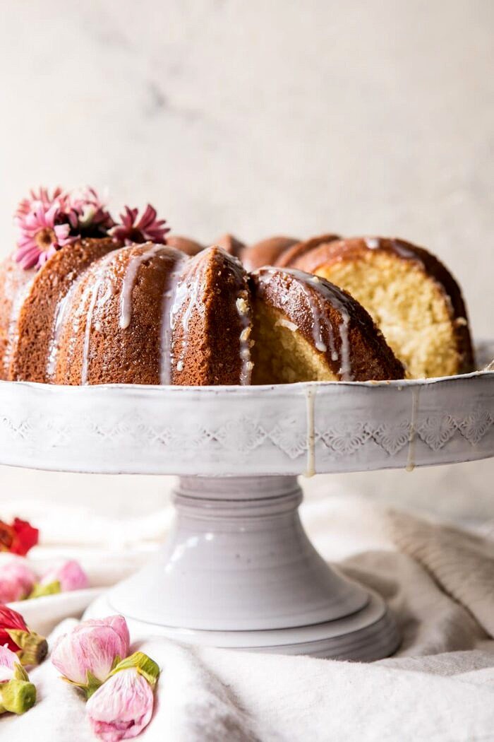 Cream Cheese Swirled Coconut Tres Leches Cake | halfbakedharvest.com #cake #Mexican #recipes #spring