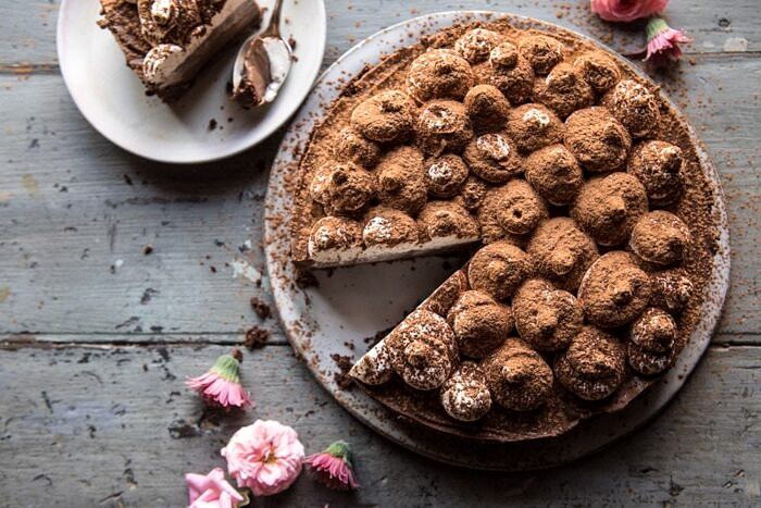 Dark Chocolate Chiffon Pie | halfbakedhavrest.com #chocolate #pie #dessert