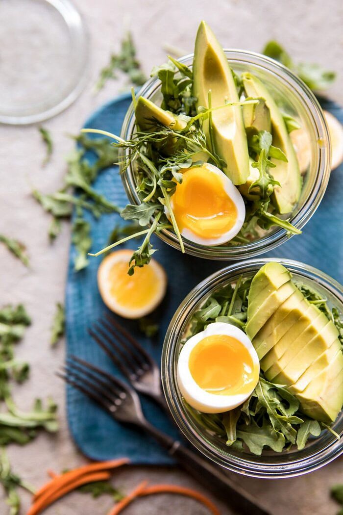 Mediterranean Chickpea and Egg Salad Jars | halfbakedharvest.com #healthy #mealprep #recipes