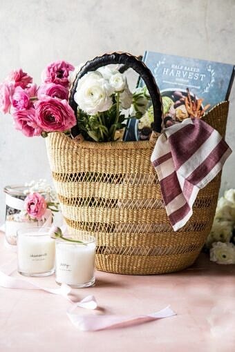 Mother's Day Oatmeal Chocolate Chip Cookie Cookbook Gift Basket | halfbakedharvest.com #mothersday #crafts