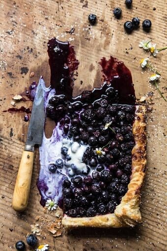Blueberry Ricotta Chamomile Galette | halfbakedharvest.com #blueberries #summer #easyrecipes
