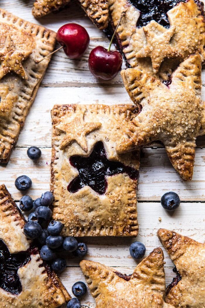 Bourbon Pecan Cherry Hand Pies | halfbakedharvest.com #pie #cherries #4thofjulyrecipes #easy