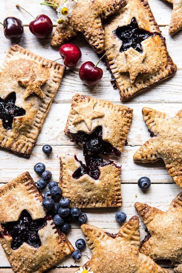 Bourbon Pecan Cherry Hand Pies | halfbakedharvest.com #pie #cherries #4thofjulyrecipes #easy