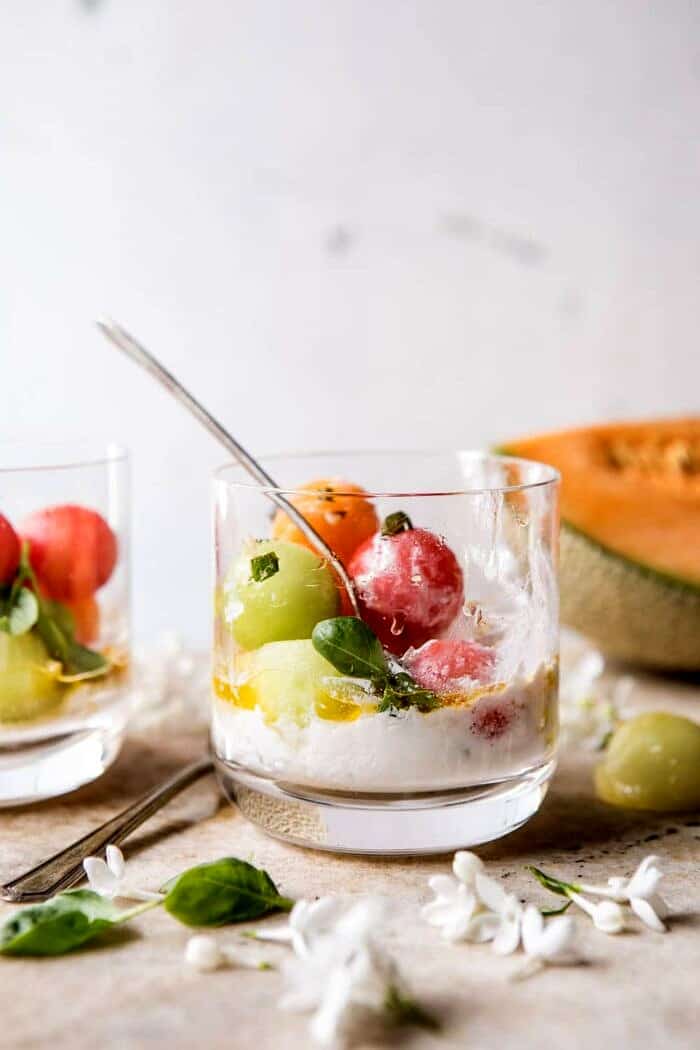 Melon Caprese Salad | halfbakedharvest.com #summerrecipes #caprese #healthy #buratta