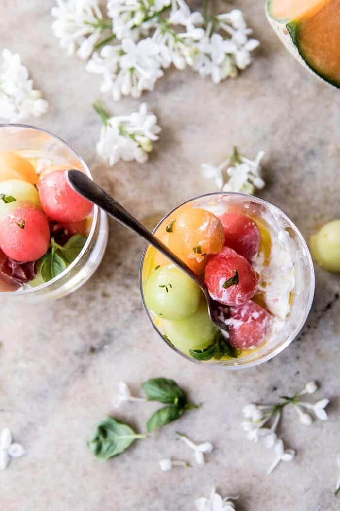 Melon Caprese Salad | halfbakedharvest.com #summerrecipes #caprese #healthy #buratta