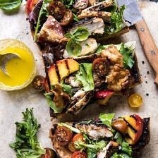 Open Faced Rosemary Chicken, Peach, and Bacon Sandwich | halfbakedharvest.com #summerrecipe #easyrecipes #peach #chicken #healthy