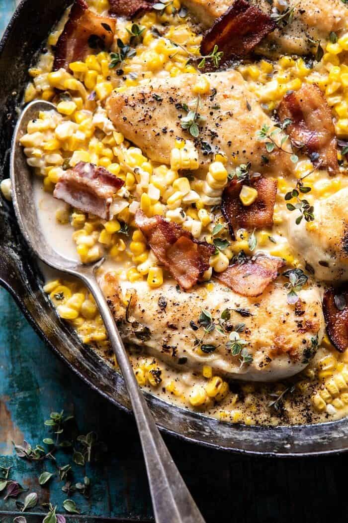 Garlic Butter Creamed Corn Chicken 