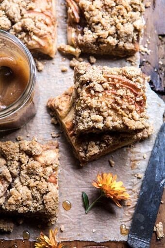 Double the Streusel Apple Butter Bars | halfbakedharvest.com #apples #fallrecipes #applebutter #applebars