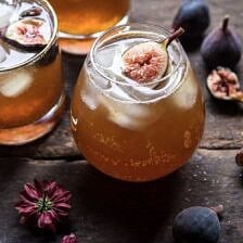 Fig Bourbon Cider Smash | halfbakedharvest.com #cocktial #drink #figs #bourbon #fallrecipes #autumn