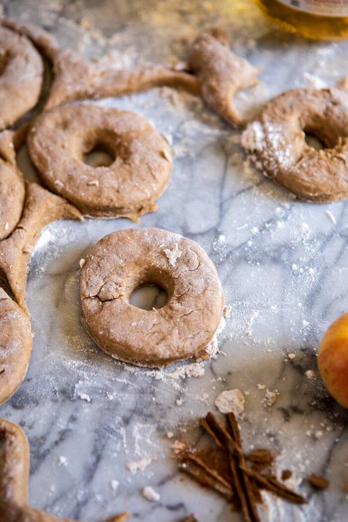 Mulled Spiced Apple Cider Doughnut dough before frying