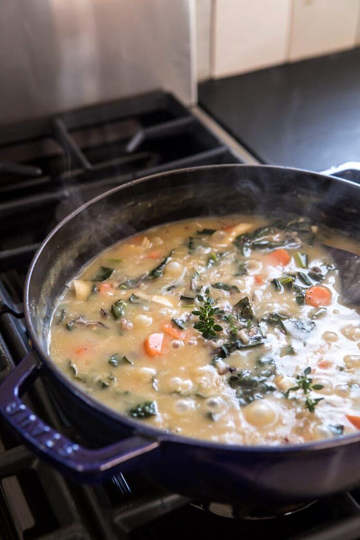 pot pie filling in pot