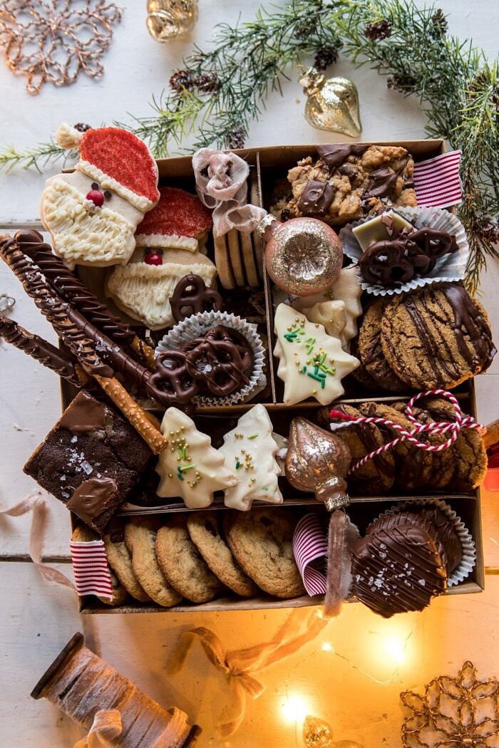 overhead photo of 2018 Holiday Cookie Box 