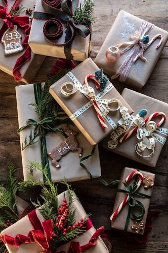 Christmas Gift Wrapping Ideas | halfbakedharvest.com #holiday #DIY #crafts #christmas