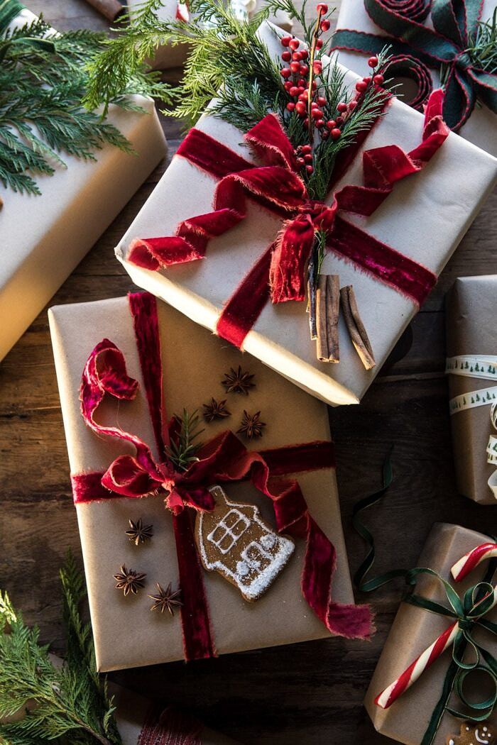 Christmas Gift Wrapping Ideas | halfbakedharvest.com #holiday #DIY #crafts #christmas