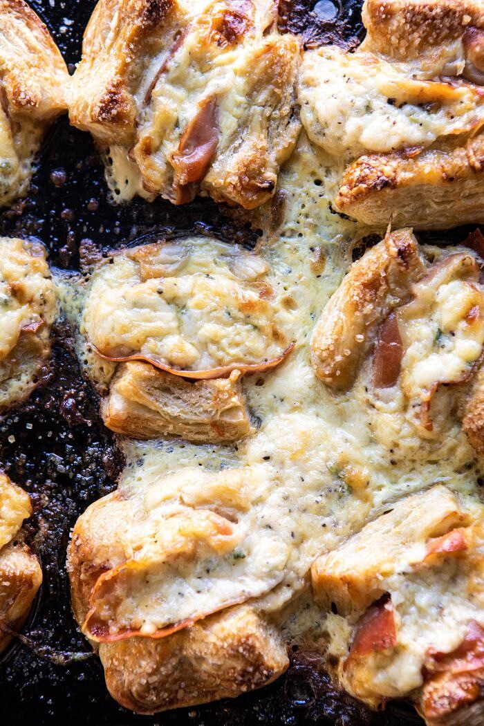 Easy Cheese and Prosciutto Croissants | halfbakedharvest.com #quick #simple #Christmas #holiday #brunch #breakfast #appetizer