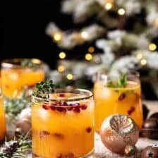 Holly Jolly Christmas Citrus Cocktail | halfbakedharvst.com #cocktail #Christmas #holiday #easyrecipes #citrus #winter