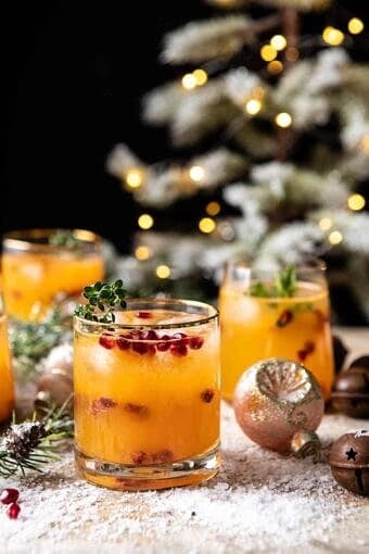 Holly Jolly Christmas Citrus Cocktail | halfbakedharvst.com #cocktail #Christmas #holiday #easyrecipes #citrus #winter