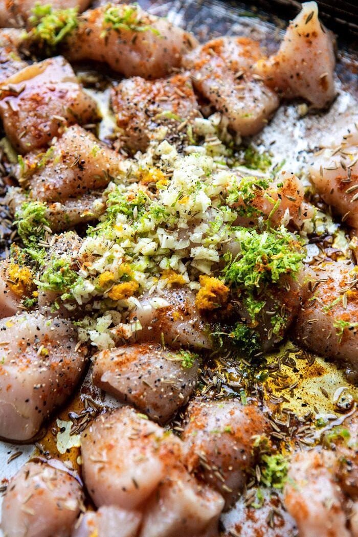 raw chicken before baking