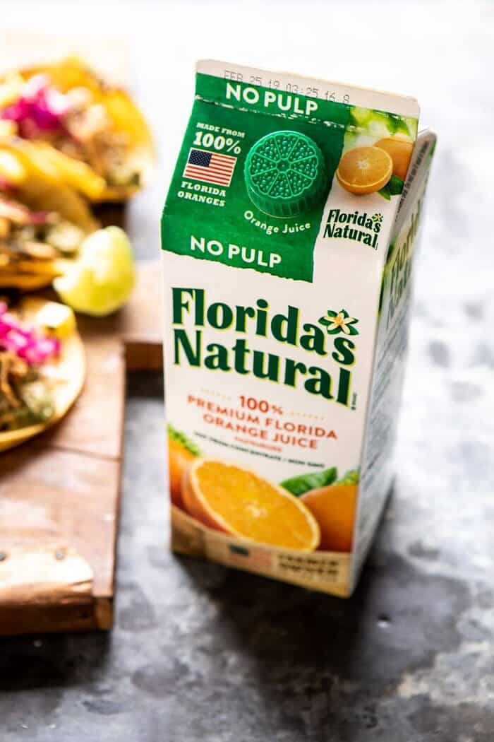 Slow Cooker Chipotle Orange Street Tacos | halfbakedharvest.com #tacos #instantpot #crockpot #easyrecipes #healthy orange juice contianer