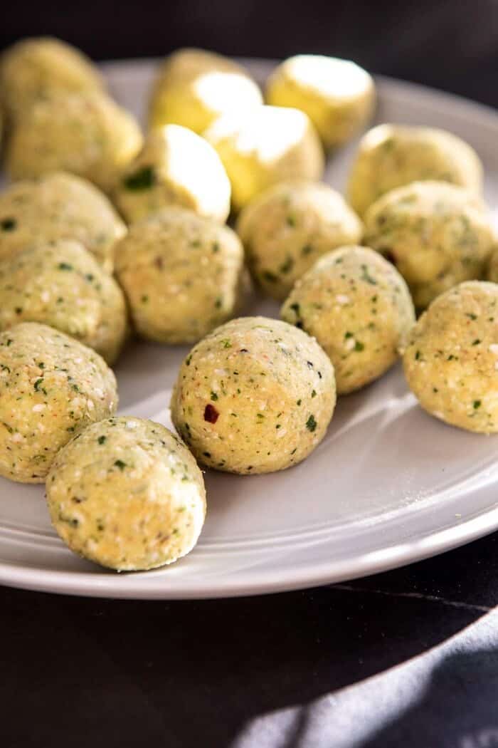 Falafel balls before frying