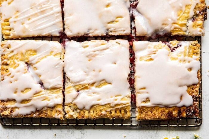 horizontal photo of Giant Strawberries n' Cream Pop Tart