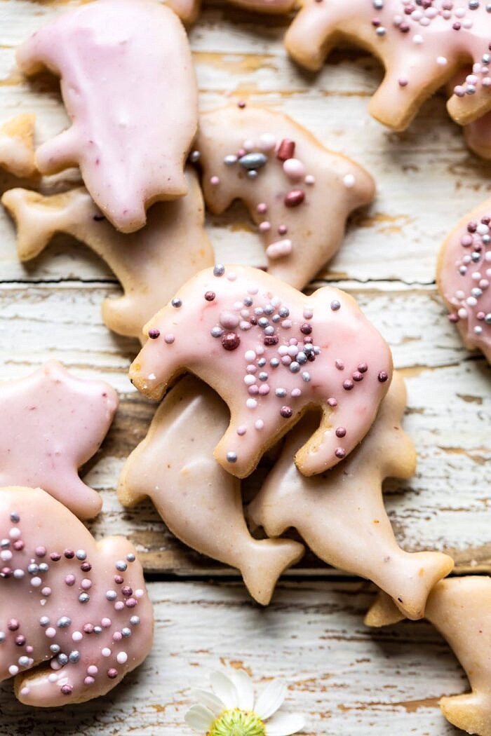overhead close up photo of Homemade Animal Crackers 