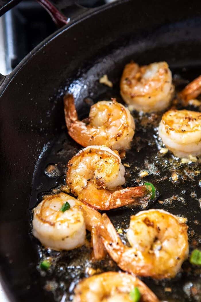shrimp in skillet