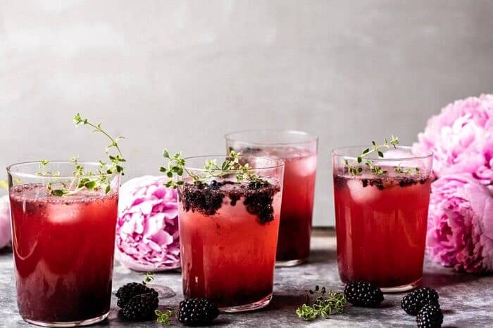 Blackberry Tequila Lemon Cooler | halfbakedharvest.com #cocktail #drinks #blackberries #tequila horizontal photo of Blackberry Tequila Lemon Cooler