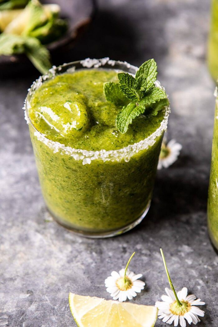 side angle close up photo of Frozen Mango Mojito-Rita 