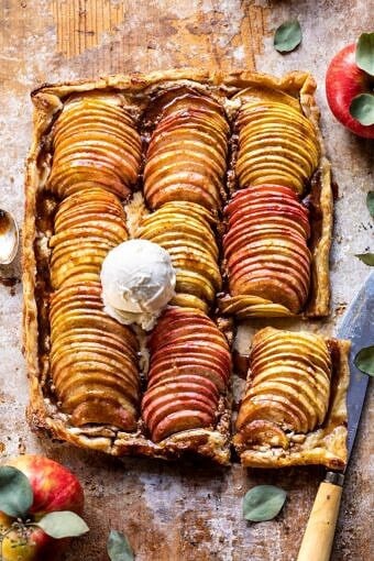 Chai Spiced Apple Ricotta Galette | halfbakedhavest.com #apple #pastry #fallrecipes #autumn