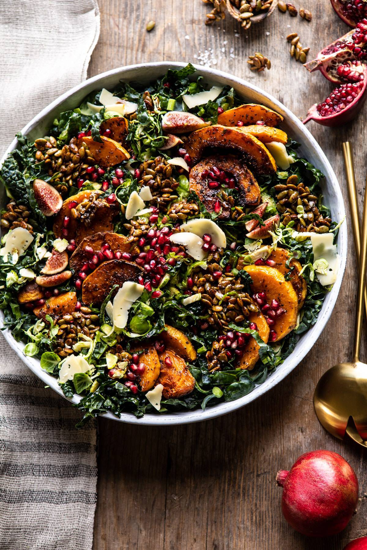 Fall Harvest Roasted Butternut Squash and Pomegranate Salad | halfbakedharvest.com #salad #autumnrecipes #easyrecipes #healthy #butternutsquash
