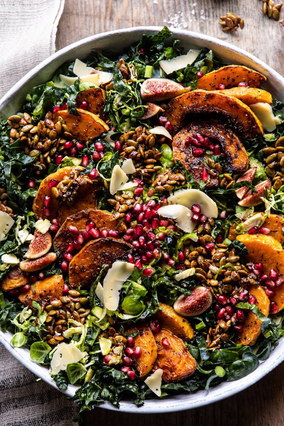 Fall Harvest Roasted Butternut Squash and Pomegranate Salad | halfbakedharvest.com #salad #autumnrecipes #easyrecipes #healthy #butternutsquash
