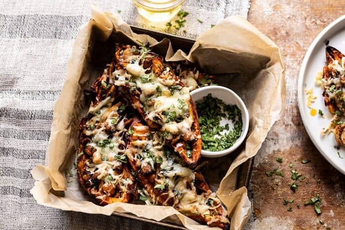 horizontal photo of Healthy Chipotle Chicken Sweet Potato Skins