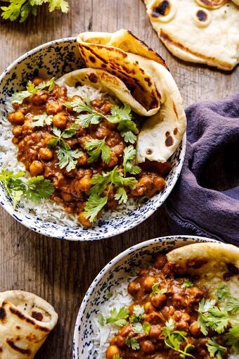 30 Minute Indian Pumpkin Butter Chickpeas | halfbakedharvest.com #easyrecipe #vegan #healthy #pumpkin #fall
