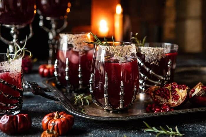 Sleepy Hollow Cocktail | halfbakedharvest.com #halloween #cocktails #tequila horizontal photo of Sleepy Hollow Cocktail