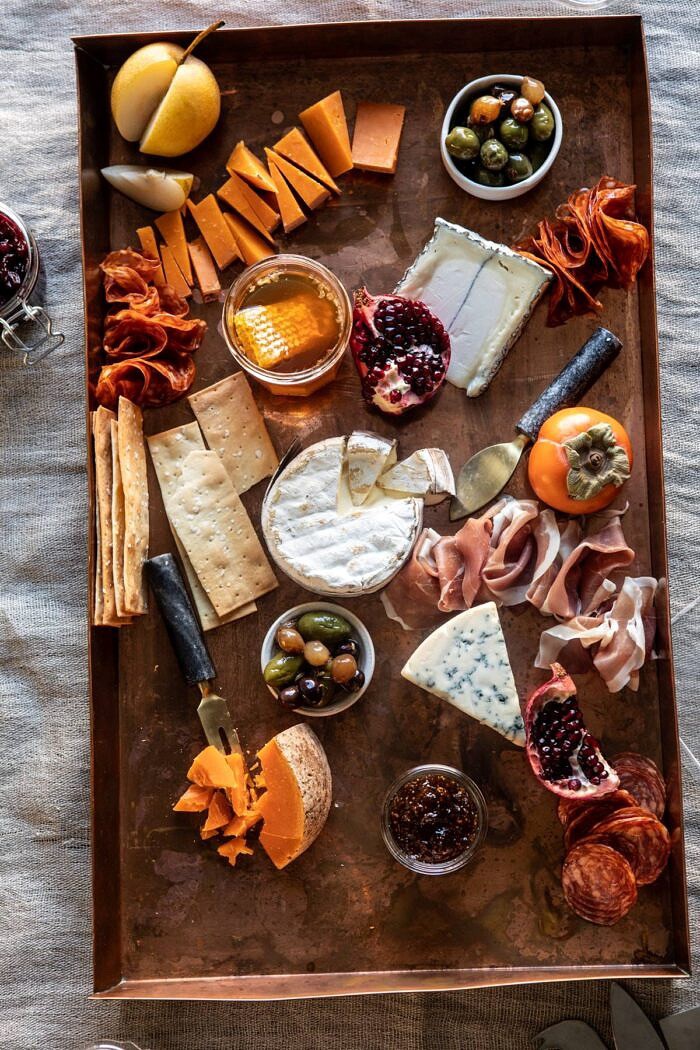 How to Make an Easy Holiday Cheese Board | halfbakedharvest.com #cheeseboard #appetizers #christmas #thanksgiving