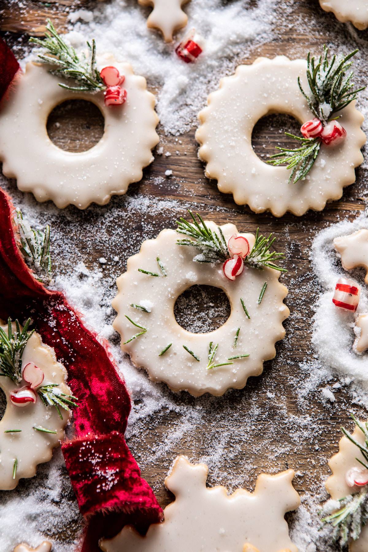 Vanilla Wreath Cookies | halfbakedharvest.com #cookies #Christmas #easyrecipes