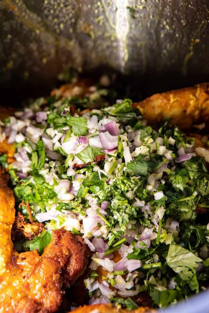 chicken and herbs in instant pot