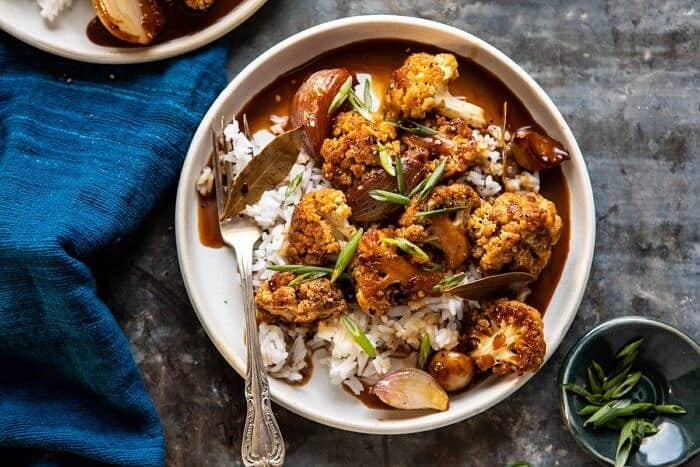horizontal photo of Easiest Coconut Cauliflower Adobo