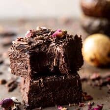 Fudgy Avocado Brownies with Chocolate Fudge Frosting | halfbakedharvest.com #brownies #healthy