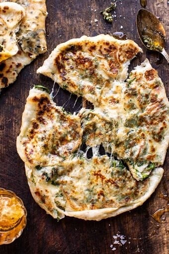 Cheesy Herb Stuffed Naan | halfbakedharvest.com