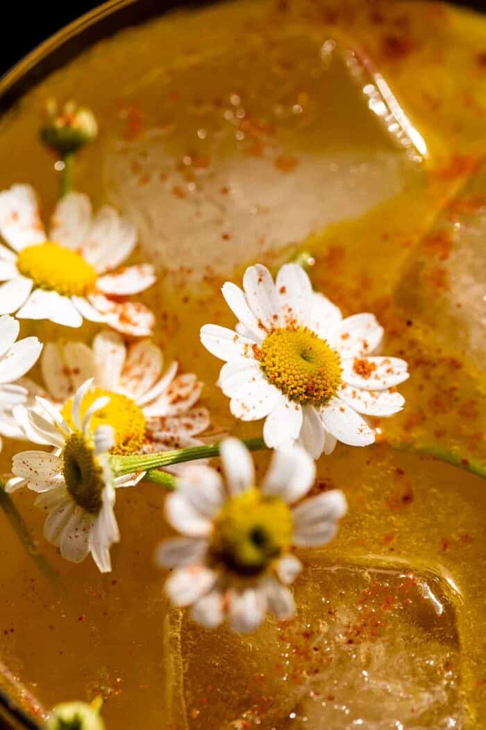 overhead close up photo of Fiery Golden Mango Tonic 