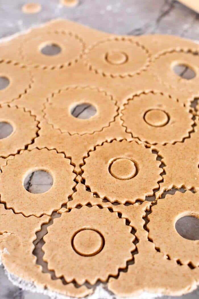 Healthyish Homemade Samoas Cookies | halfbakedharvest.com prep photo of shortbread cookie dough before baking