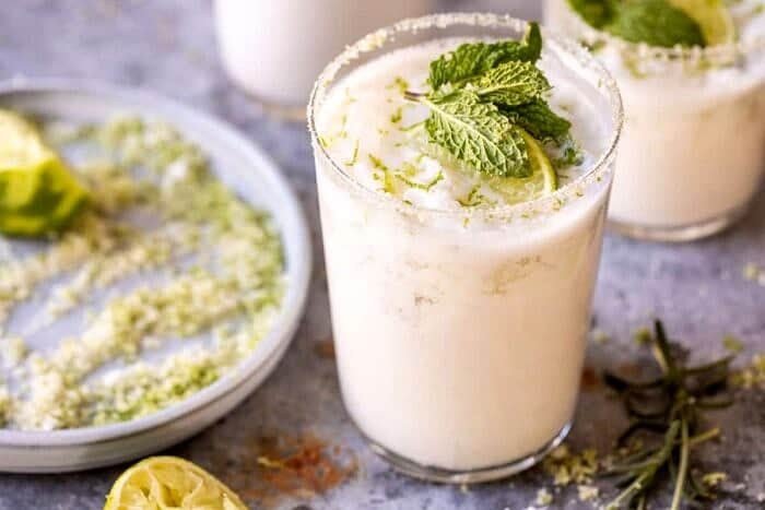 Creamy Coconut Lime Mojito | halfbakedharvest.com horizontal photo of Creamy Coconut Lime Mojito