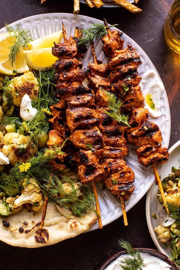 Lebanese Chicken with Charred Lemon Cauliflower | halfbakedharvest.com